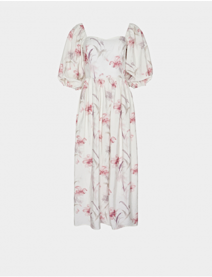 Картинка Сукня біла з квітковим принтом