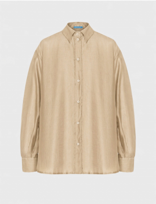 Картинка Бронзова напівпрозора oversize сорочка