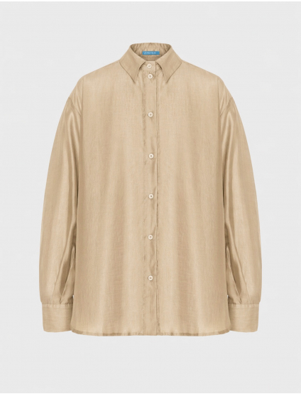 Картинка Бронзова напівпрозора oversize сорочка