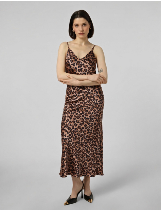 Картинка Сукня-комбінація довжини міді з леопардовим принтом