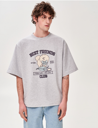 Картинка Футболка з аплікацією "Best Friend's Club" пес красуня