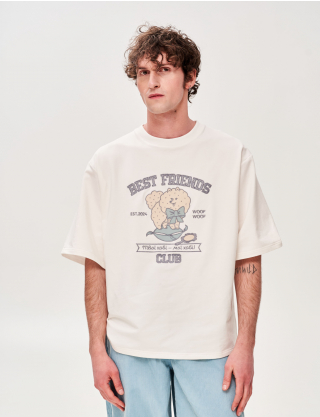 Картинка Футболка з аплікацією "Best Friend's Club" пес красуня
