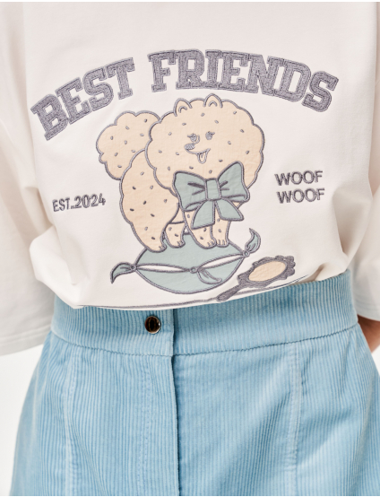 Картинка Футболка з аплікацією "Best Friend's Club" пес красуня