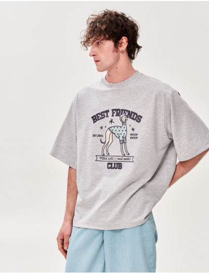 Картинка Футболка з аплікацією "Best Friend's Club" пес модник