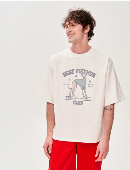 Картинка Футболка з аплікацією "Best Friend's Club" пес модник