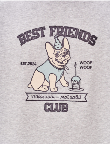 Картинка Футболка з аплікацією "Best Friend's Club"