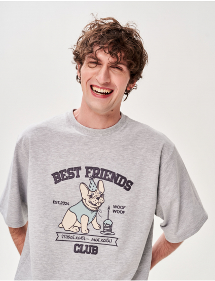 Картинка Футболка з аплікацією "Best Friend's Club"