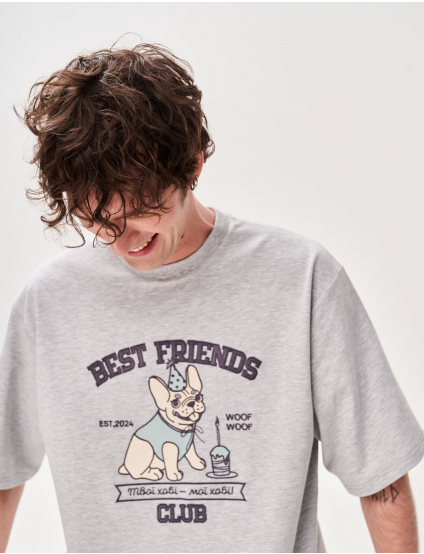 Картинка Футболка з аплікацією "Best Friend's Club"