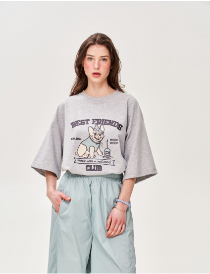 Картинка Футболка з аплікацією "Best Friend's Club" пес cвято