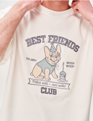 Картинка Футболка з аплікацією "Best Friend's Club"