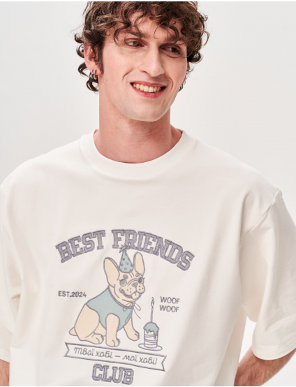Картинка Футболка з аплікацією "Best Friend's Club"