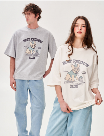 Картинка Футболка з аплікацією "Best Friend's Club" пес cвято