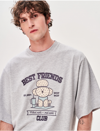 Картинка Футболка з аплікацією "Best Friend's Club"
