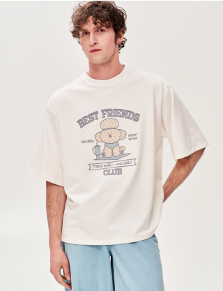 Картинка Футболка з аплікацією "Best Friend's Club" пес батарейка