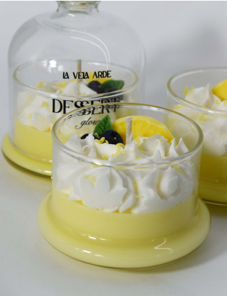 Свічка із серії Dessert glow у лимонного дисерту Картинка Свічка із серії Dessert glow у лимонного дисерту