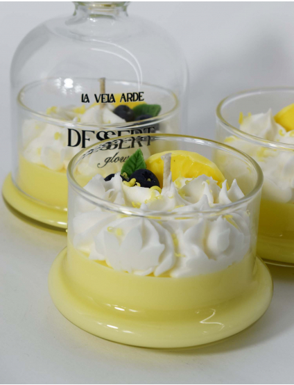 Картинка Свічка із серії Dessert glow у лимонного дисерту