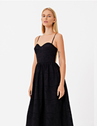 Картинка Сукня у довжині міді з об'ємною спідницею