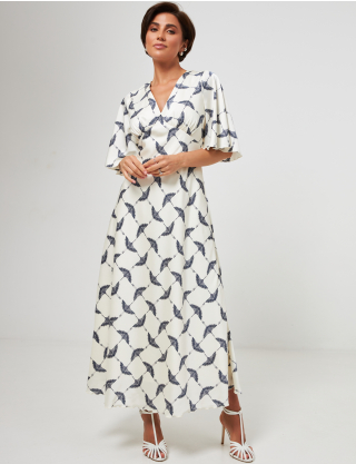 Картинка Сукня біла в принт