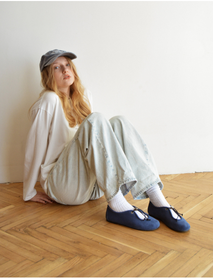 Картинка Анатомічні балетки сині