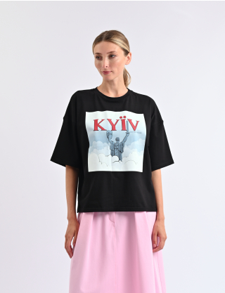 Картинка Футболка oversize з авторським принтом