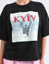 Картинка Футболка oversize з авторським принтом