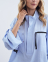 Картинка Сорочка oversize з накладними кишенями блакитна