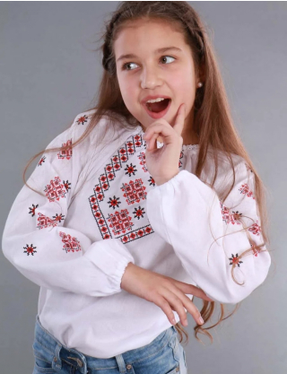 Картинка Біла вишиванка для дівчинки