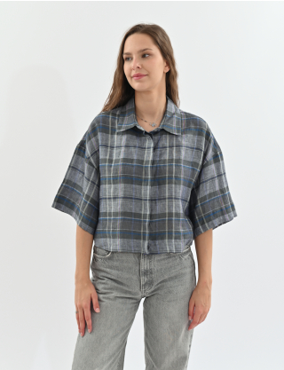 Картинка Сорочка в клітинку oversize