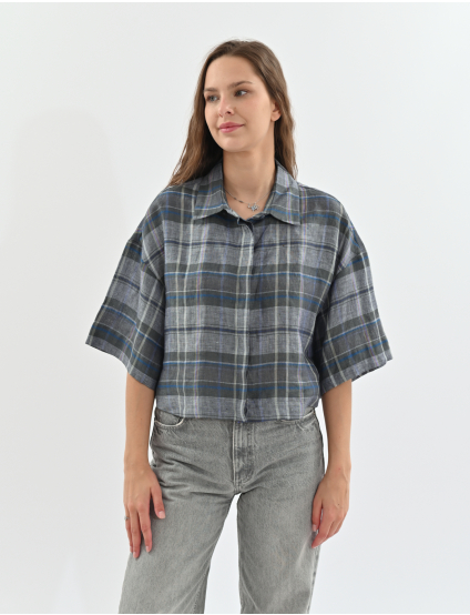Сорочка в клітинку oversize Картинка Сорочка в клітинку oversize
