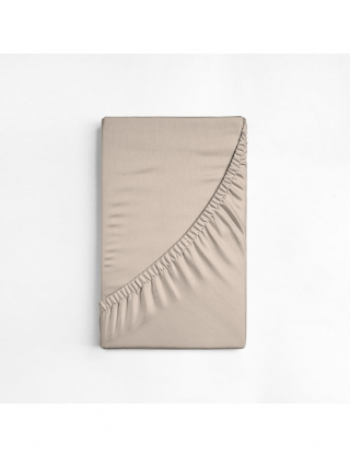 Бежеве простирадло на резинці Картинка Бежеве простирадло на резинці