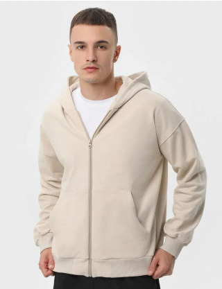 Картинка Худі бежеве на блискавці з бавовни Ray Premium Loose