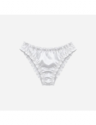 Картинка Білі жіночі труси з рюшами