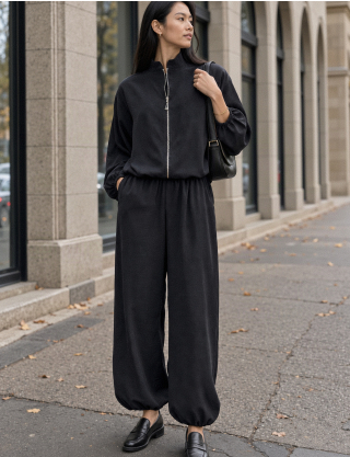 Картинка Брюки wide leg з еластичним поясом