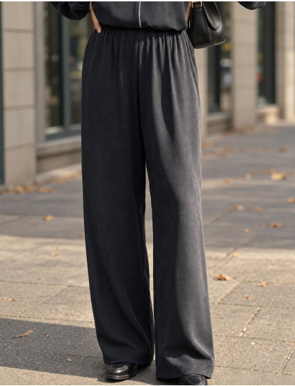 Картинка Брюки wide leg з еластичним поясом