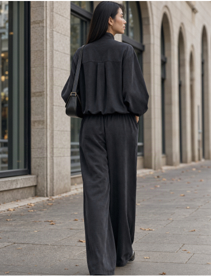 Картинка Брюки wide leg з еластичним поясом