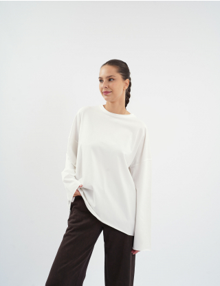 Лонгслів Longline білий Картинка Лонгслів Longline білий