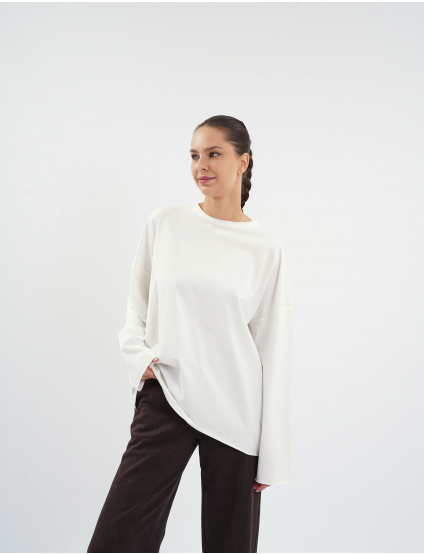 Картинка Лонгслів oversize білий