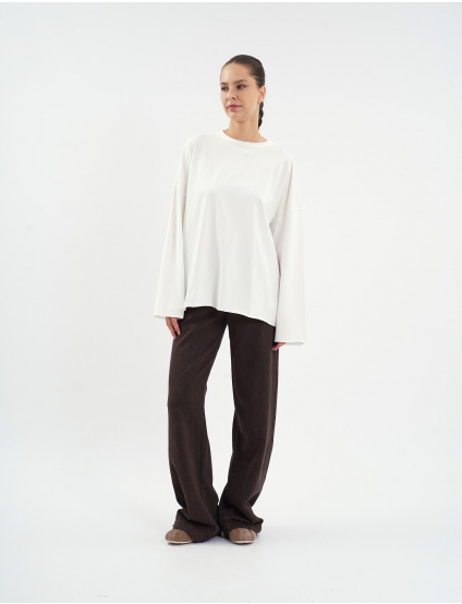 Картинка Лонгслів oversize білий