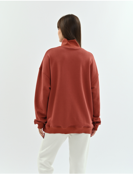 Картинка Світшот зіп "soft" be authentic теракотовий, one size