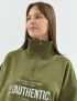 Картинка Світшот зіп "soft" be authentic зелений
