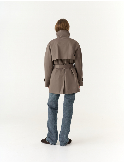 Картинка Trench Stiyka short 2026 бежево-коричневий