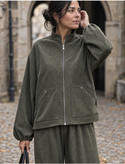 Картинка Бомбер oversize на блискавці