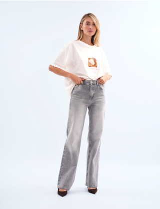 Картинка ДЖИНСИ WIDE LEG СІРІ 