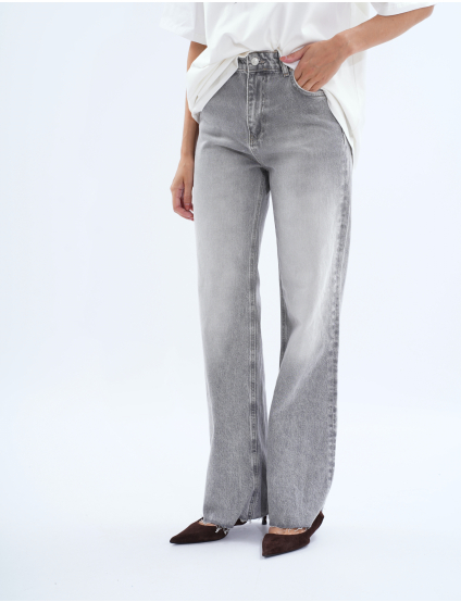 Картинка ДЖИНСИ WIDE LEG СІРІ 