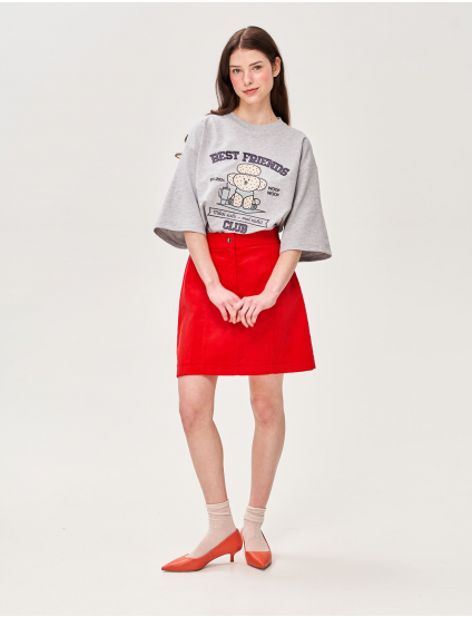Картинка Спідниця міні вельветова, червона