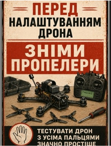 Картинка Постер "Перед налаштуванням дрона"