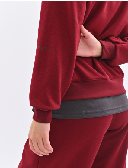 Картинка Світшот oversize бордовий