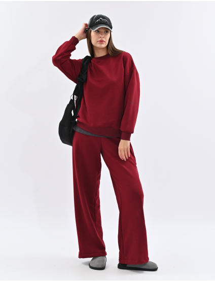 Картинка Світшот oversize бордовий