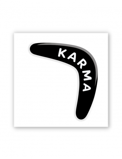 Картинка Чорна 3D-наліпка "KARMA"