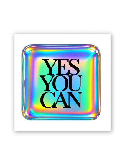 Картинка Голографічна 3D-наліпка Yes You Can